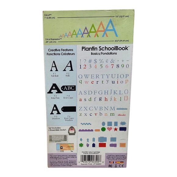 Cricut Provo Craft Font Cartridge Plantin Schoolbook 290390 Link Status Unknown - Picture 3 of 15
